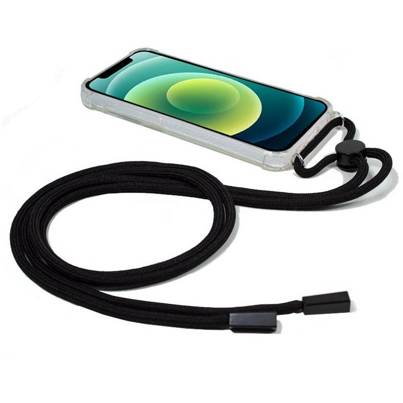 Funda Carcasa con Cordón Negro Para IPhone 12 / 12 Pro / 12 Pro Max / 12  Mini