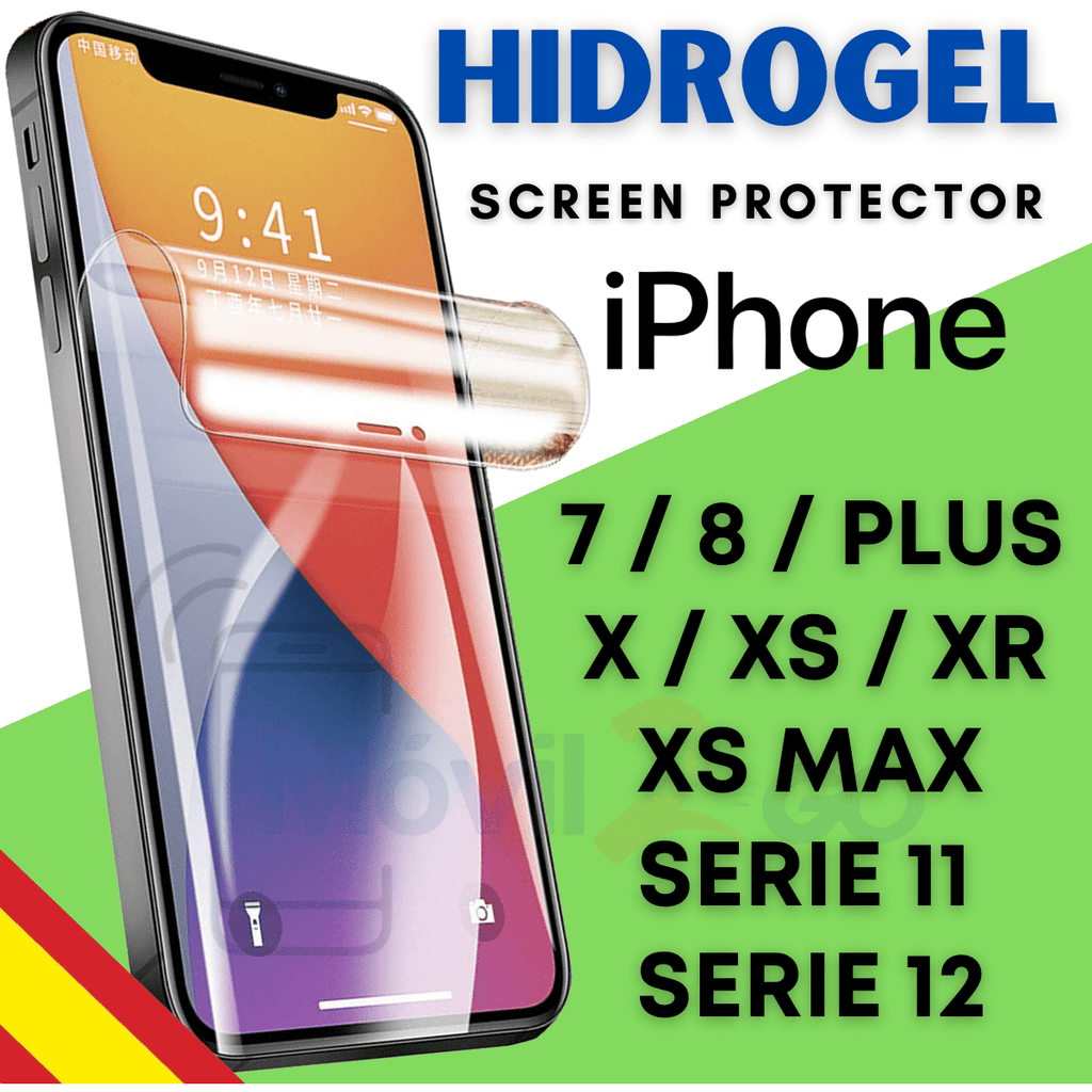 Protector De Pantalla De Hidrogel Irrompible para iPhone 7, 8, Plus, X  Series, 11, 12, 13, 14 Series