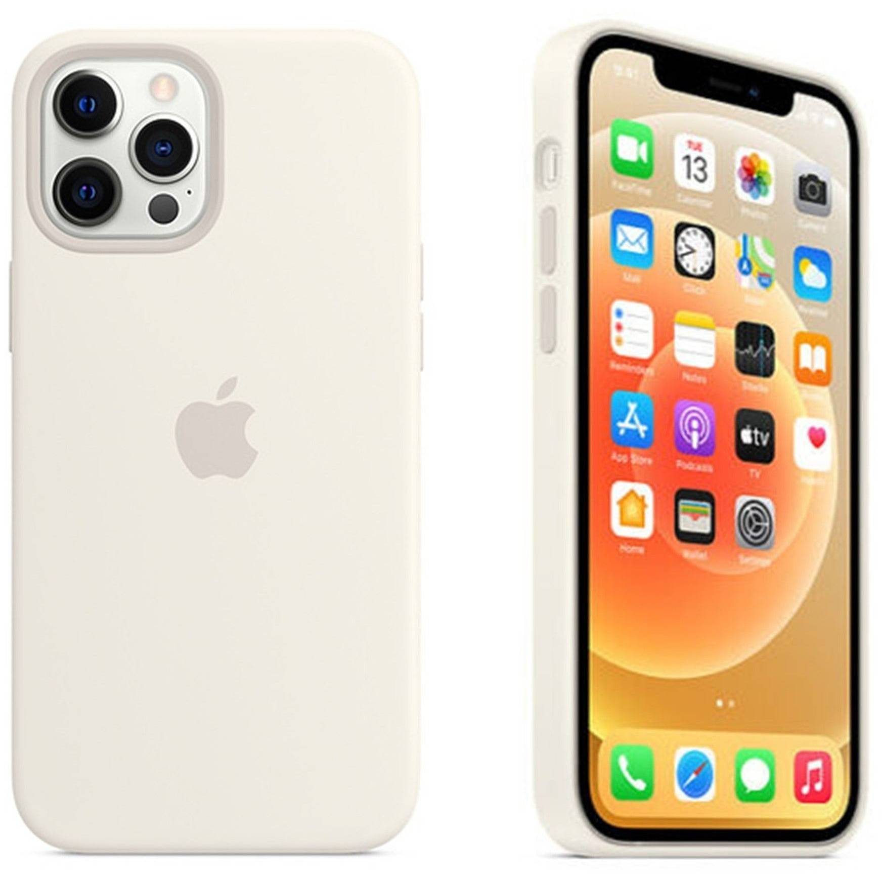 Icoveri Funda de Silicona Blanca Compatible con iPhone 12 Mini