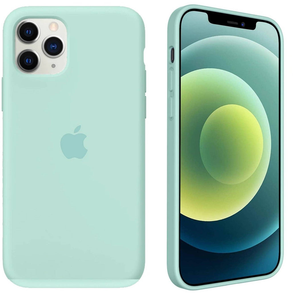 Funda de Silicona con Logo para iPhone Color Verde Marino - Movil2GO