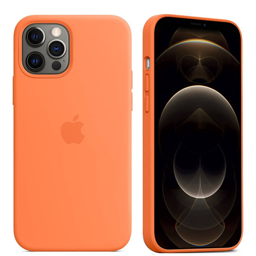 Funda de Silicona con Logo para iPhone Color Naranja - Movil2GO