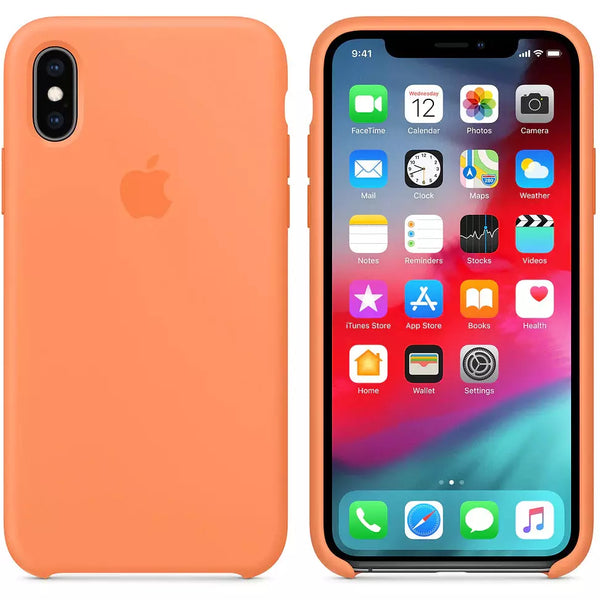 Funda de Silicona con Logo para iPhone Color Naranja