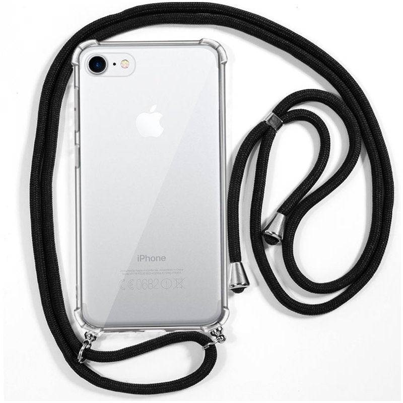 Funda Carcasa con Cordón Negro Para IPhone 12 / 12 Pro / 12 Pro Max / 12  Mini